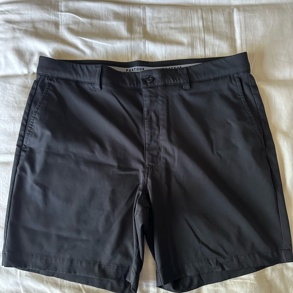 PGA Tour Men's Black Golf Shorts
